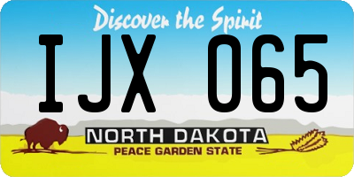 ND license plate IJX065