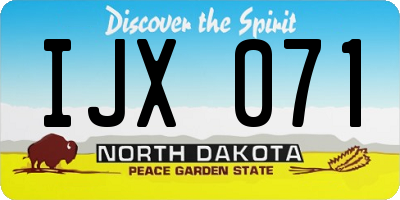 ND license plate IJX071