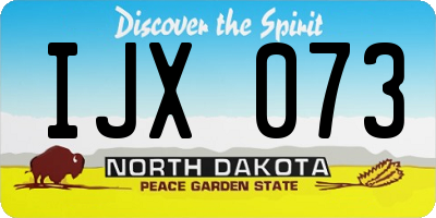 ND license plate IJX073