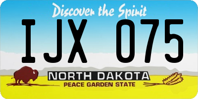 ND license plate IJX075