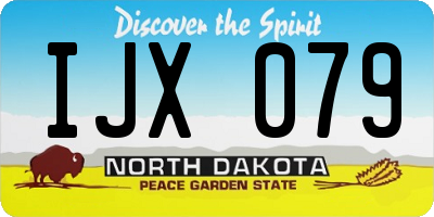 ND license plate IJX079