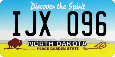 ND license plate IJX096