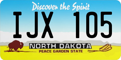 ND license plate IJX105