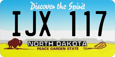 ND license plate IJX117