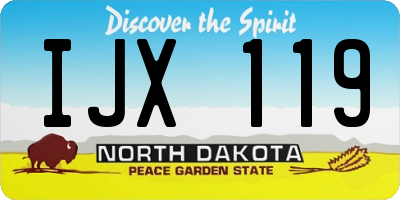 ND license plate IJX119