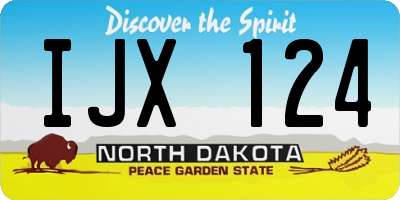 ND license plate IJX124