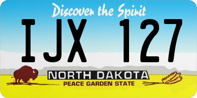 ND license plate IJX127