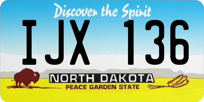 ND license plate IJX136