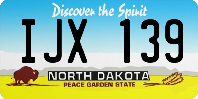 ND license plate IJX139