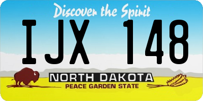 ND license plate IJX148