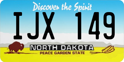 ND license plate IJX149