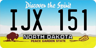 ND license plate IJX151