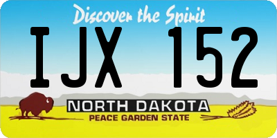 ND license plate IJX152