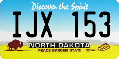 ND license plate IJX153