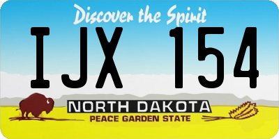 ND license plate IJX154