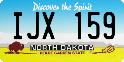 ND license plate IJX159