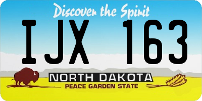 ND license plate IJX163