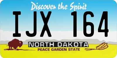 ND license plate IJX164