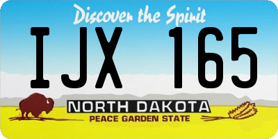 ND license plate IJX165