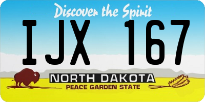 ND license plate IJX167