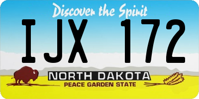 ND license plate IJX172