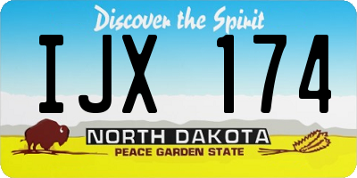 ND license plate IJX174