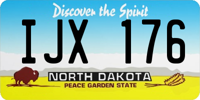 ND license plate IJX176