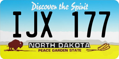 ND license plate IJX177