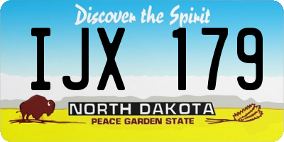 ND license plate IJX179