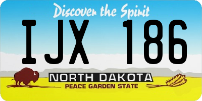 ND license plate IJX186