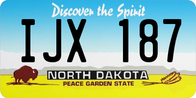 ND license plate IJX187