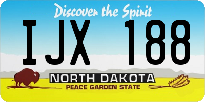 ND license plate IJX188