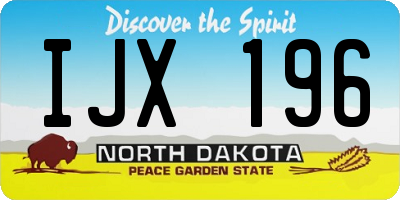 ND license plate IJX196