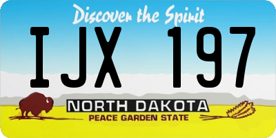ND license plate IJX197