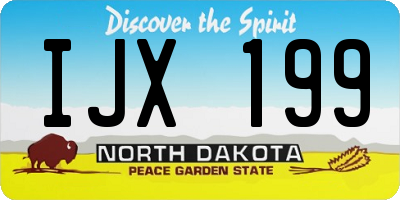ND license plate IJX199