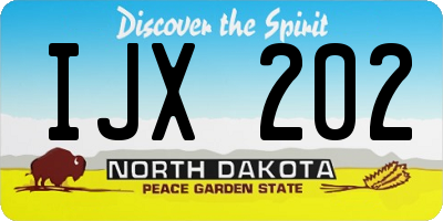 ND license plate IJX202