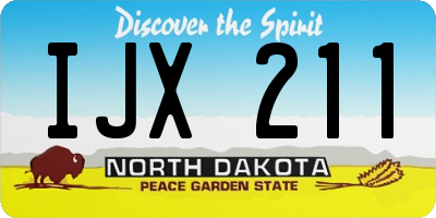 ND license plate IJX211