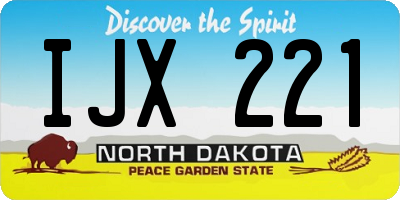 ND license plate IJX221