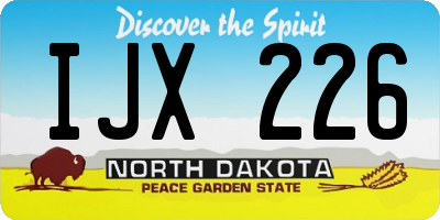 ND license plate IJX226