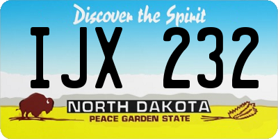 ND license plate IJX232
