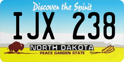 ND license plate IJX238