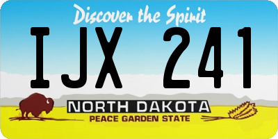 ND license plate IJX241