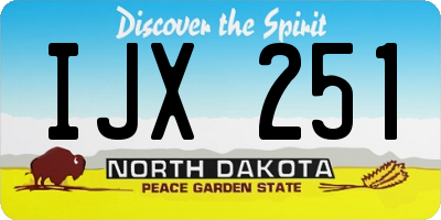 ND license plate IJX251