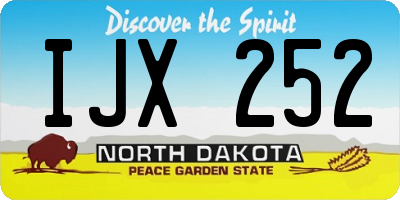 ND license plate IJX252