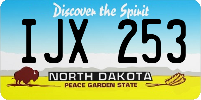 ND license plate IJX253
