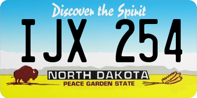 ND license plate IJX254