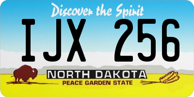ND license plate IJX256