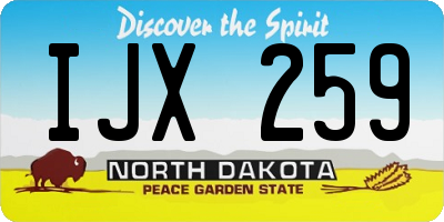ND license plate IJX259
