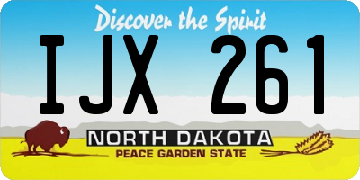 ND license plate IJX261