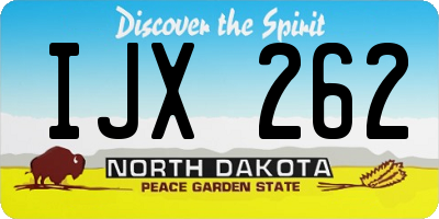 ND license plate IJX262